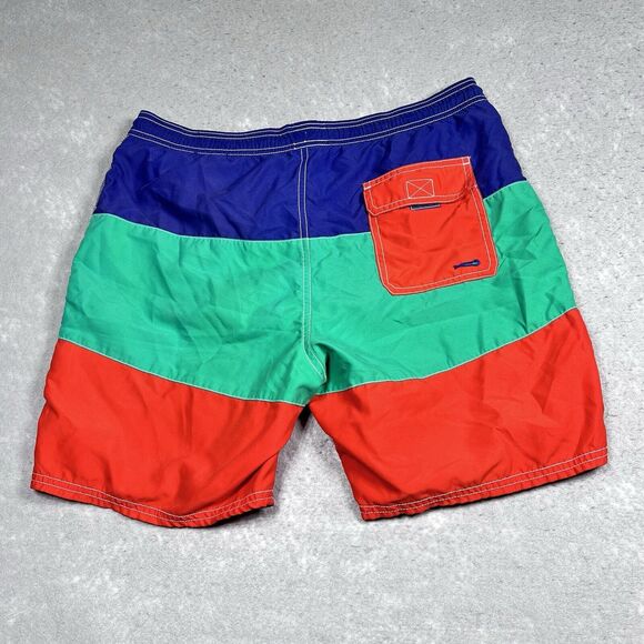 Vineyard Vines Swim Trunks Mens Small Blue/Green/Red ColorBlock Lined - Picture 9 of 11